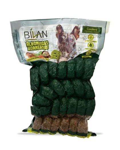 Albóndigas presentación familiar de Cordero para Perros x 25 unidades
