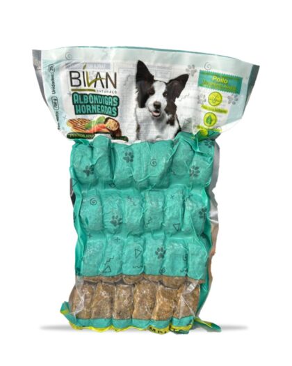 Albóndigas presentación familiar de Pollo para Perros x 25 unidades